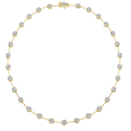 Round Diamond Collar Necklace