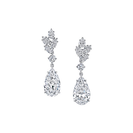 Pear-Shaped Diamond Earrings