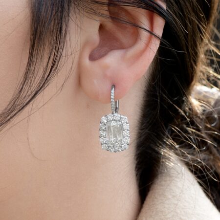 Radiant-Cut Diamond Earrings