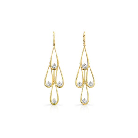 Tiered Drop Diamond Earrings