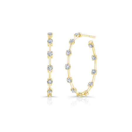 Diamond Hoop Earrings
