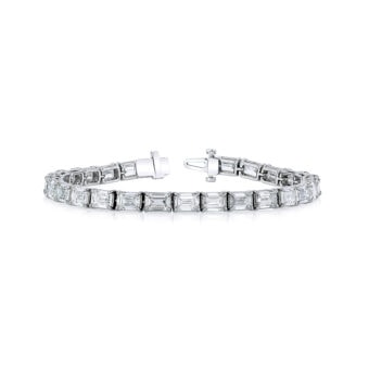 181959-1-Emerald-Cut-Diamond-Tennis-Bracelet Emerald-Cut Diamond Bracelet