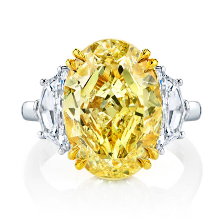 Three-Stone Fancy Yellow Diamond Ring