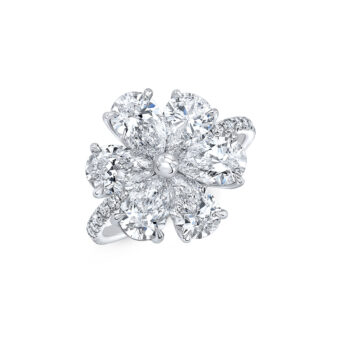 022697-1_Flower_Diamond_Ring Pear-Shaped Diamond Ring