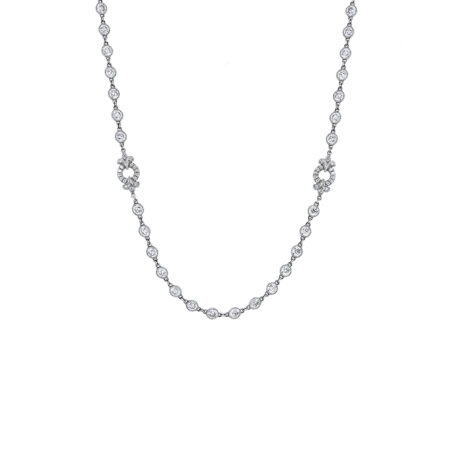 Bezel-Set Diamond Necklace