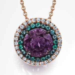 Spinel & Alexandrite Halo Pendant Spinel & Alexandrite Halo Pendant