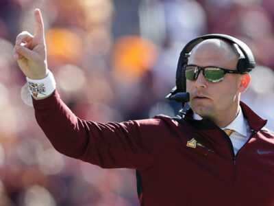 PJ Fleck on the field