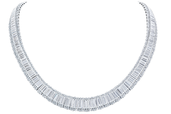 Baguette Diamond Riviera Necklace