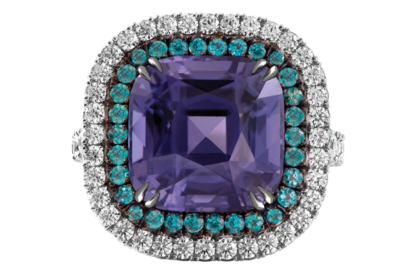 Purple Spinel & Alexandrite Ring
