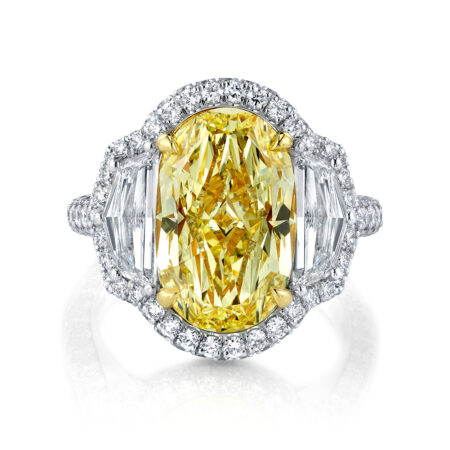 Oval-cut Fancy Yellow Diamond