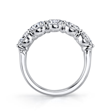 5 Stone Round Diamond Band