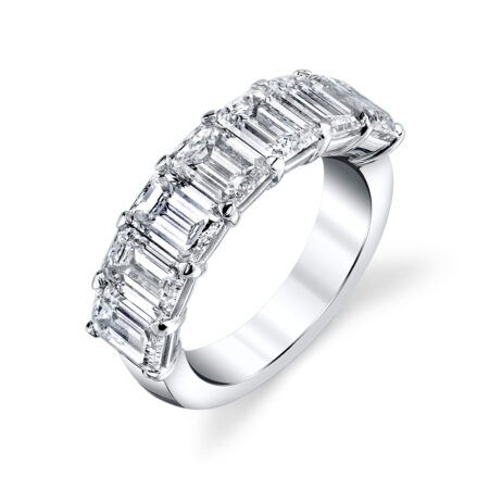 Seven Emerald-Cut Diamond Band