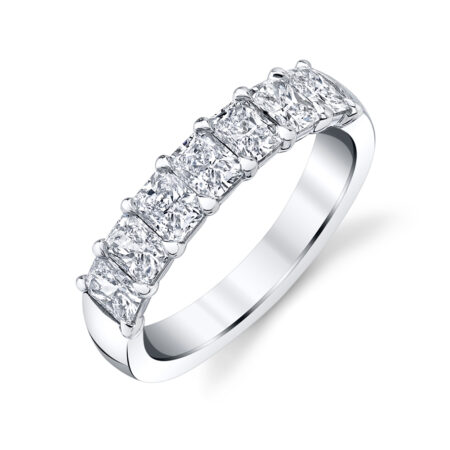 Seven Radiant-cut Diamond Band