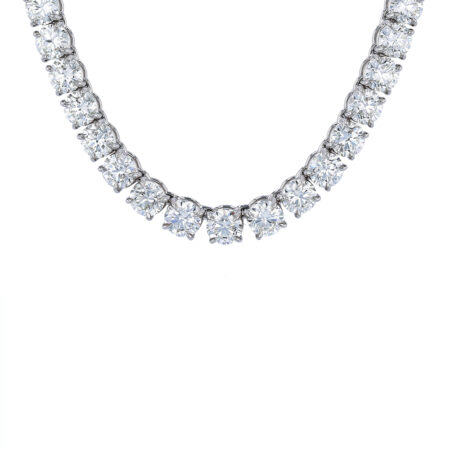 Round Diamond Riviera Necklace