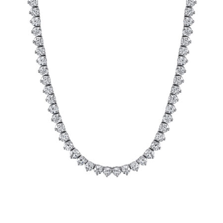 Round Diamond Riviera Necklace