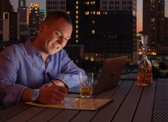 Jayme Pretzloff on an outdoor roof top in Minneapolis