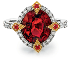 Red spinel ring