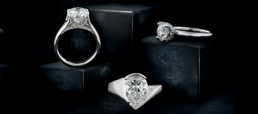 Three diamond rings