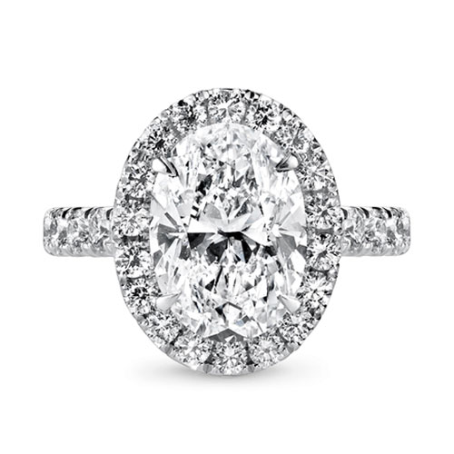 Oval Halo Diamond Ring