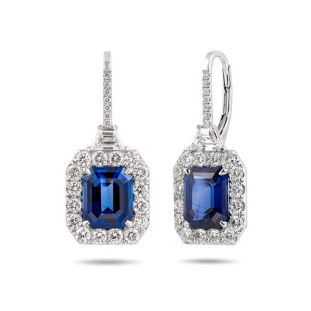Sapphire and Diamond Earrings