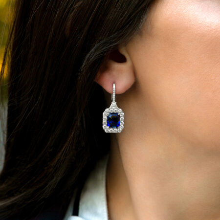 Sapphire & Diamond Earrings