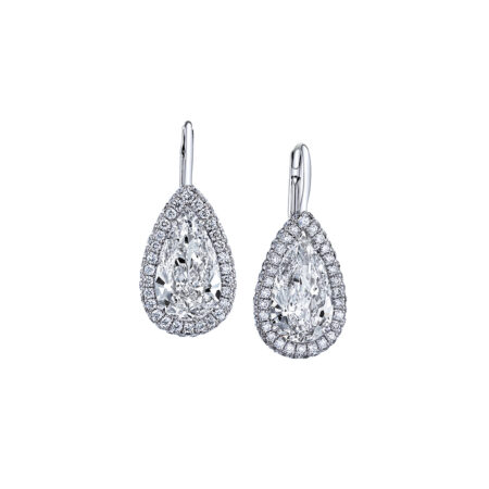 Pear-Shaped Diamond Earrings