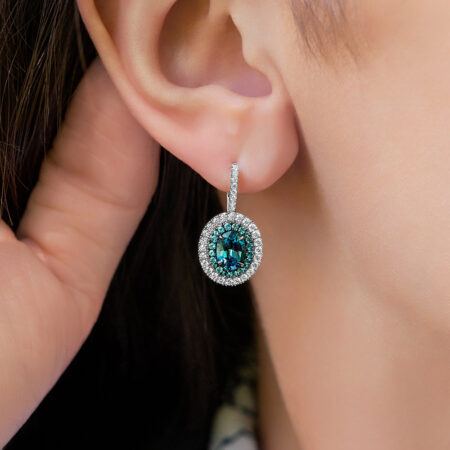 Alexandrite and Diamond Earrings