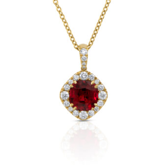 133122-1-Spinel-Necklace Red Spinel Necklace