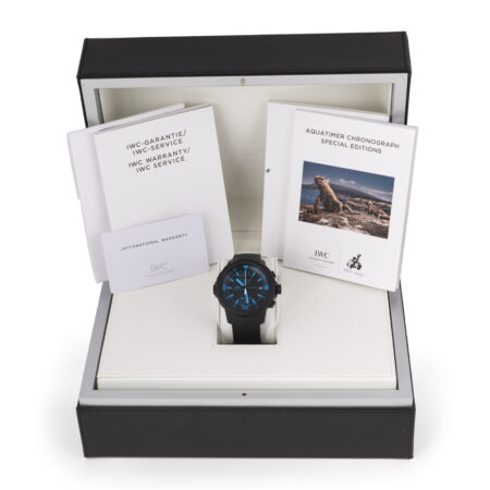 IWC Aquatimer Chronograph Galapagos Black Rubber Box and Papers
