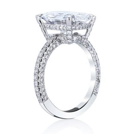 Hidden Halo Diamond Engagement Ring