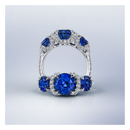 Three-Stone Sapphire Ring