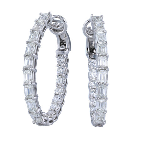 Diamond Hoop Earrings