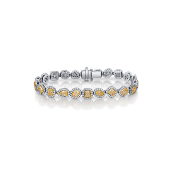 181793-1-Fancy-Yellow-Diamond-Tennis-Bracelet Fancy-Shaped Diamond Tennis Bracelet