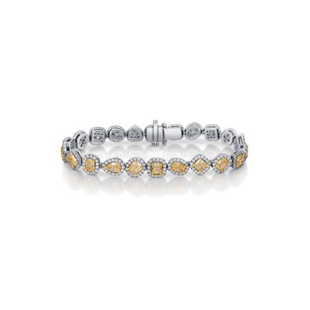 Fancy-Shaped Diamond Tennis Bracelet