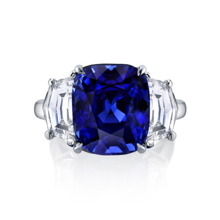 Cushion-Cut Sapphire Ring