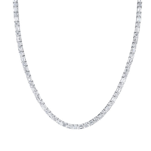 124046-Riviera-Necklace-500x500 Emerald-Cut & Round Riviera Necklace