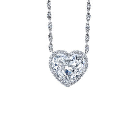 Heart-Shaped Diamond Necklace