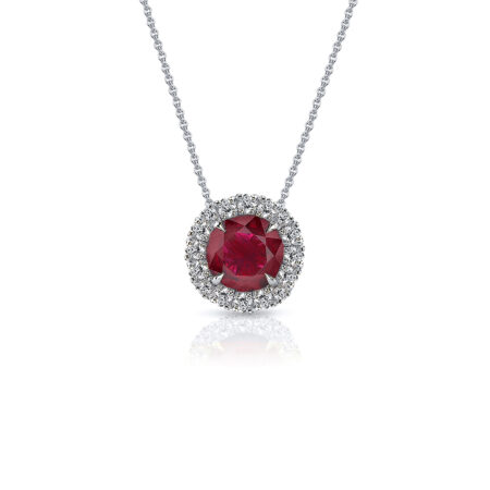 Platinum Ruby Pendant