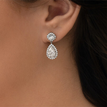 Pear-Shaped Diamond Earrings