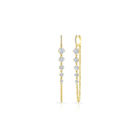 Vertical Drop Diamond Earrings