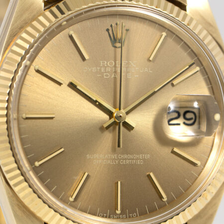 Vintage Yellow Gold Rolex Oyster Perpetual Date