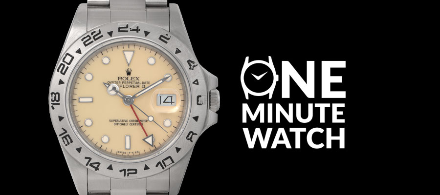 Explorer-II_Blog-Header-2 One Minute Watch: 1986 Rolex Explorer II “Cream Dial” (16550)