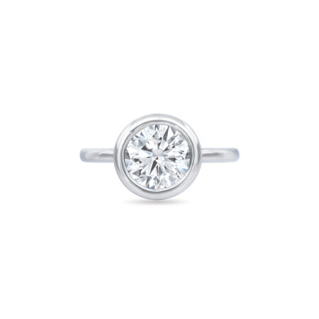 Bezel-Set Round Diamond Ring