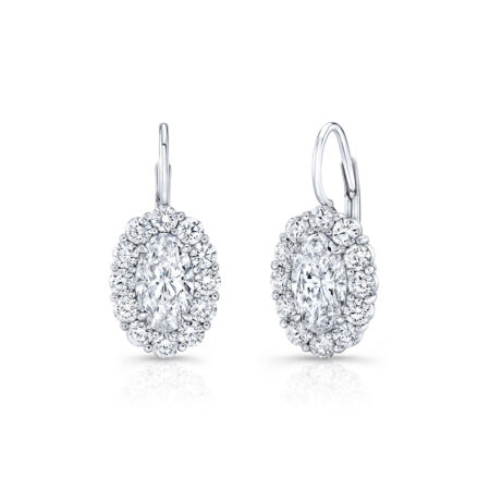 Oval Diamond Earrings