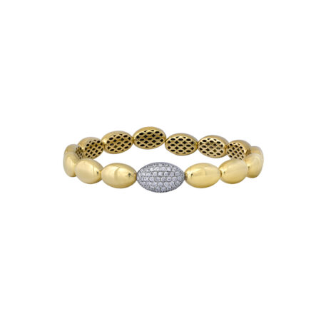 Gold Diamond Cuff Bracelet