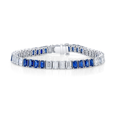 Sapphire & Diamond Tennis Bracelet