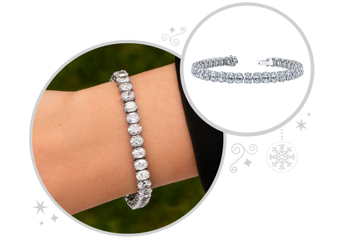 Oval Diamond Tennis Bracelet
