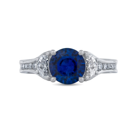 Sapphire Ring with Diamonds