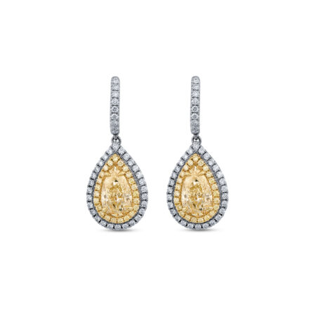 Fancy Yellow Diamond Earrings
