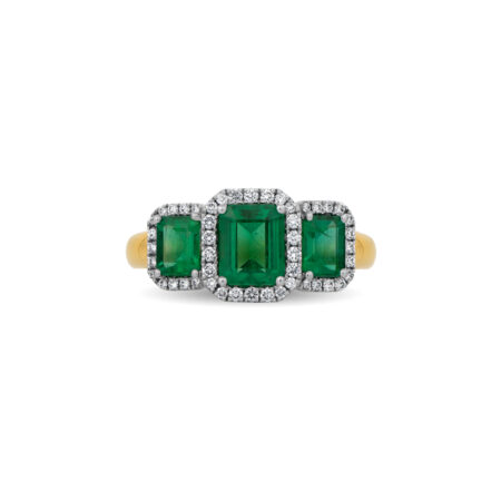 Three-Stone Emerald Ring